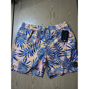 New Mens Maui and Sons Tropical 🌴 Print Swim Trunks size Large